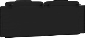 fekete műbőr fejtámla párna Viana 152 cm