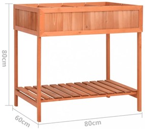 tömör fenyőfa fűszernövény-ültető 80 x 60 x 80 cm