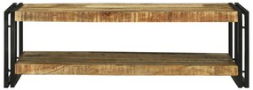 Dohányzóasztal 120x50x38 cm Tömör fa rusztikus mangó