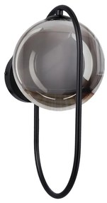 Fali lámpa CORDEL 1xG9/28W/230V fekete/füstös fekete