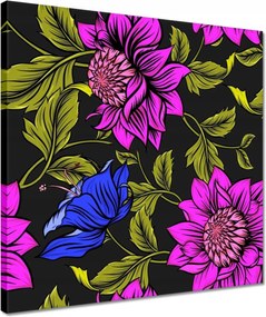 Vászonkép 40x40 Virágok Levelek