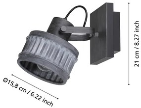 Eglo 43444 - Spotlámpa TURROCK 1xE27/28W/230V