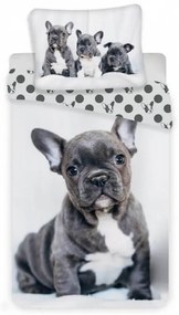 Kutyás French Bulldogs Black ágyneműhuzat 140×200cm, 70×90 cm