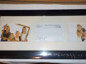 Nagy képkeret 3 képhez 60,5X 26 cm fekete1