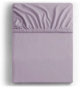 Amber Collection lila elasztikus lepedő, 200-220 x 200 cm - DecoKing