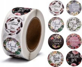 Tekercses matricák öntapadós címkék 500 db Thank You Köszönöm Ajándék