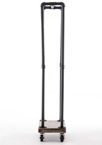 Forks gördíthető fatároló, fekete színben (30x60x150 cm)