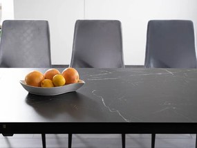 Metropol bővíthető étkezőasztal fekete 120-180cm