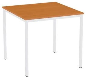 Versys étkezőasztal, fehér RAL 9003 színű lábazattal, 80 x 80 x 74,3 cm, cseresznye