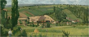 Kép - Camille Pissarro, Landscape at Les Pâtis, Pontoise, reprodukciók (120x50 cm)