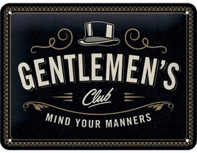 Fém tábla Getlemen‘s Club, (20 x 15 cm)