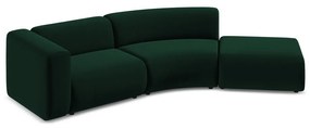 Sötétzöld bársony heverő (jobb oldali) Ekahi – Makamii
