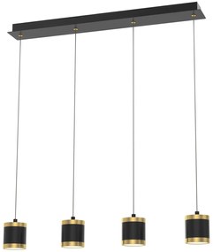 Wofi 7003-404-LED Dimmelhető csillár zsinóron TOULOUSE LED/34W/230V fekete/arany