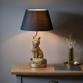 Endon modern asztali lámpa fox fekete arany end106796