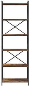 Könyvszekrény Füstölt tölgy 60 x 30 x 188 cm Faanyag