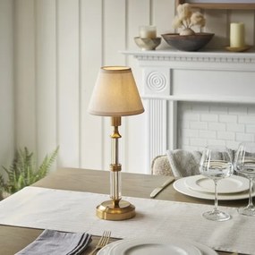 Endon 114849 - LED Dimmelhető Asztali lámpa tölthető MORTON LED/1,5W/5V réz/bézs