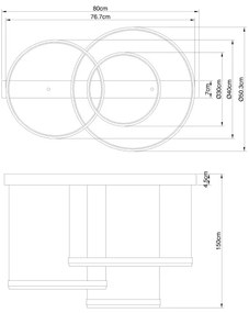 Globo 67193-55H- LED Dimmelhető csillár zsinóron HALLI LED/55W/230V 2700-6500K + távirányító
