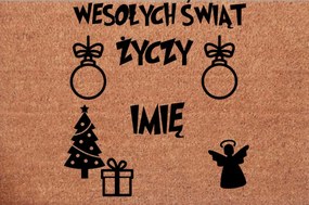 Lábtörlő A Bejárati Ajtó Alá Karácsonyi Jókívánságokkal Személyre Szabva