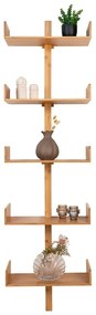 Natúr színű többszintes bambusz fali polc 50 cm Villa – House Nordic