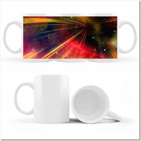 Nyomott mintás bögre Kozmikus szépség