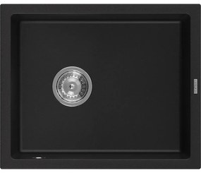 Mexen Pedro - gránit mosogató 56,0x46,0 cm, 1 kamrás, fekete, 6508561000-77