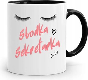 Bögre Fekete Ajándék Titkárnőnek Édes, fényképes nyomattal