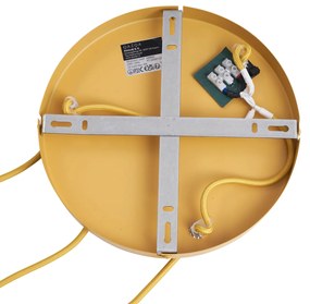 Retro függőlámpa mustársárga matt üveggel 3-lámpás - Fedde