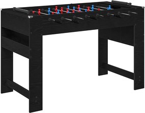 vidaXL Foci Asztal Fekete Tölgy 125 x 60,5 x 80 cm Faanyag