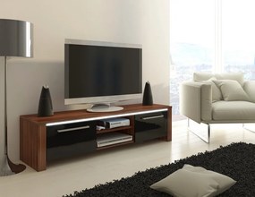 TV asztal/szekrény Helix (szilva + fényes fekete). 780043