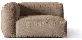 Világosbarna bársony kanapé modul (bal oldali) Martina – Micadoni