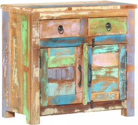 tömör újrahasznosított fa komód 70 x 35 x 65 cm