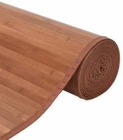 négyszögletű barna bambusz szőnyeg 100 x 1000 cm