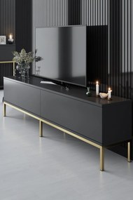 TV szekrény Lord - Anthracite, Gold