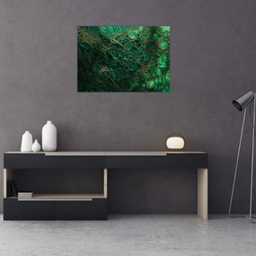 Kép - Zöld mikroszkópos kép (70x50 cm)