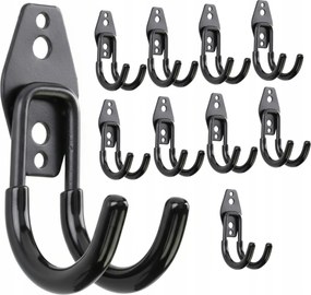 10x Fali kampó kerek 7cm szerszámok garázs kerti felszerelés 40kg akasztó görgő