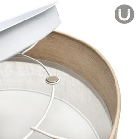 LED Mennyezeti lámpa SIRJA WOOD LED/20W/230V átm. 35 cm fehér/tölgy