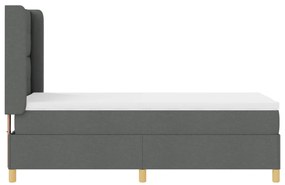 Boxspring Ágy Matrac Részével Sötétszürke 100x200 cm Szövet