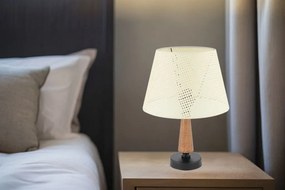 Fém éjjeli lámpa, krém-barna, 20 cm – TR390FLH2717