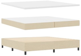 Box Spring Ágy Matracal Bézs 200x200 cm Szövet