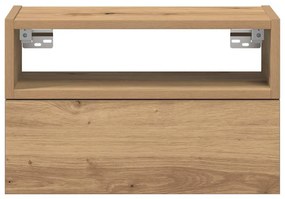 2 db kézműves tölgy fali szerelhető éjjeliszekrény 45x26x28,5cm