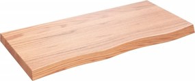 vidaXL világosbarna kezelt tömör tölgyfa asztallap 100x50x(2-6) cm
