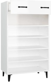 vidaXL magasfényű fehér szerelt fa cipőszekrény 60 x 35 x 105 cm