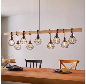 Eglo 44077 - TOWNSHEND kábeles csillár 9xE27/60W/230V