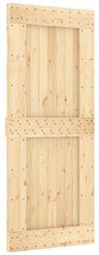 tömör fenyőfa tolóajtó fémszerelékszettel 85x210 cm
