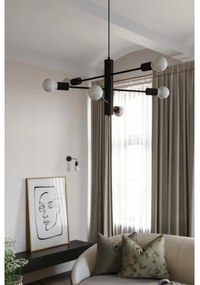 Csillár zsinóron DUOMO 3D 3xE27/60W/230V fekete