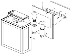 Eglo 97294 - kültéri fali lámpa SONCINO 2xE27/60W/230V