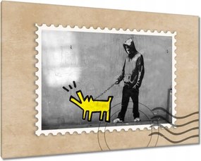 Festmények 120x80 Banksy kutyus