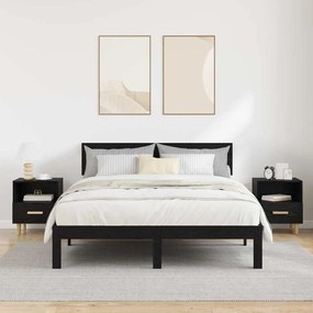 Éjjeliszekrény 2 pcs Musta tammi 40 x 35 x 47.5 cm Faanyag