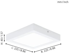 Eglo 94078 - LED mennyezeti lámpa FUEVA 1 LED/16,44W/230V