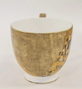 Porcelán 500ml óriásbögre díszdobozban Klimt: A csók 10x15x10,5cm